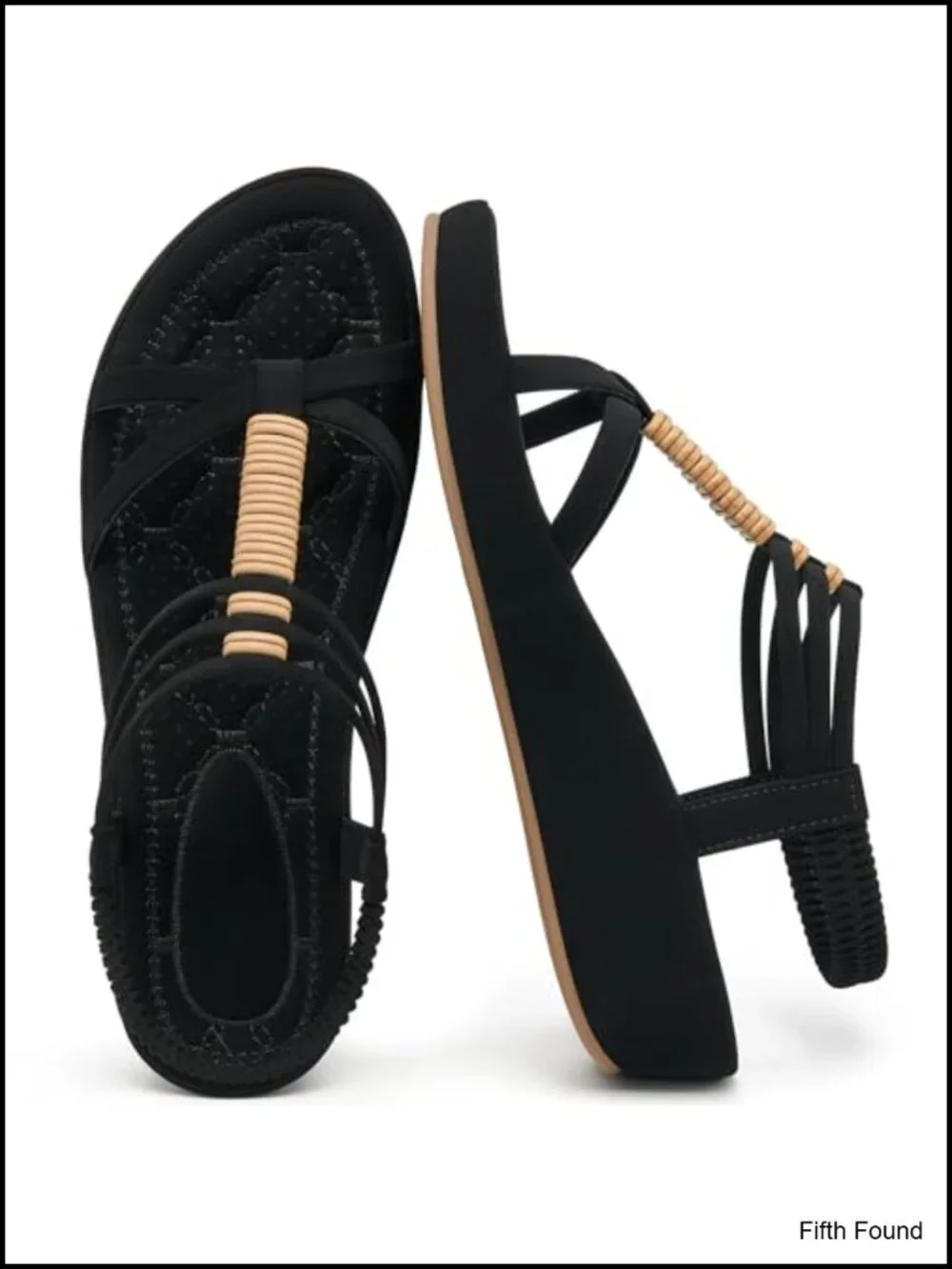 Women Wedge Sandals Platform Anti-Slip Cushioned Strappy Gladiator Summer